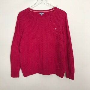 Izod pink 100% cotton cable knit sweater size 1X